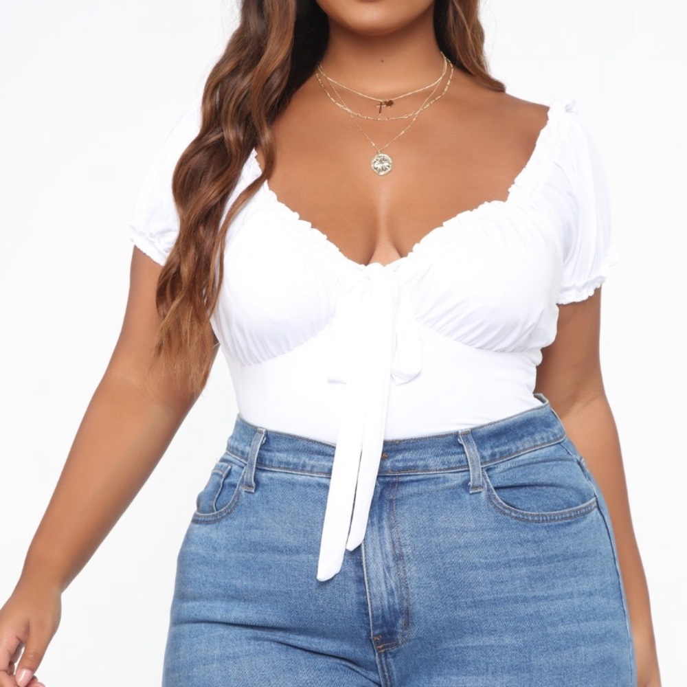 FashionNova Milkmaid Bodysuit